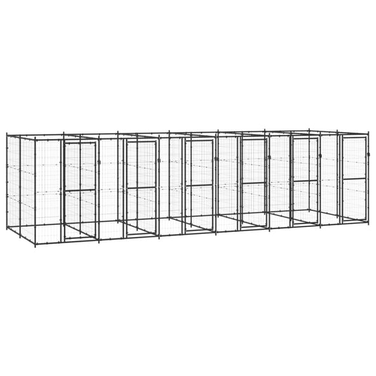 VidaXL Hondenkennel 14,52 m² staal