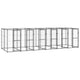 VidaXL Hondenkennel 14,52 m² staal