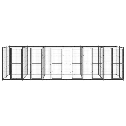 VidaXL Hondenkennel 14,52 m² staal