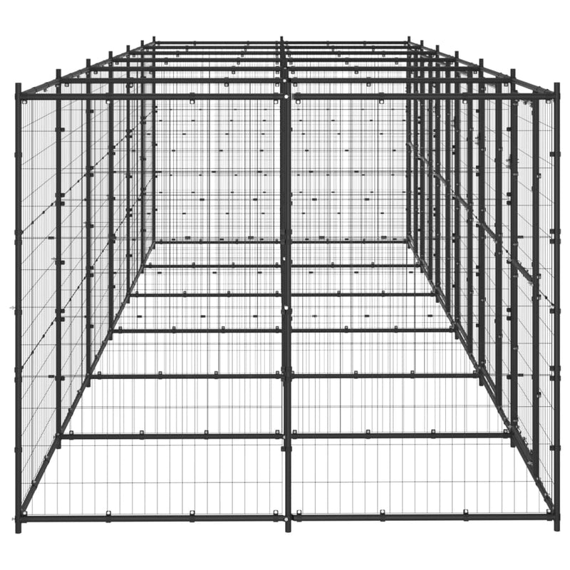 Afbeelding laden in galerijviewer, VidaXL Hondenkennel 14,52 m² staal
