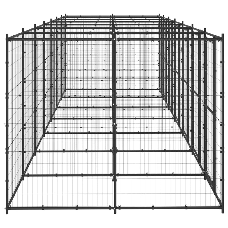 Afbeelding laden in galerijviewer, VidaXL Hondenkennel 16,94 m² staal
