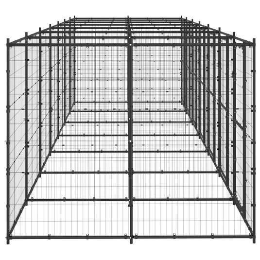 VidaXL Hondenkennel 16,94 m² staal
