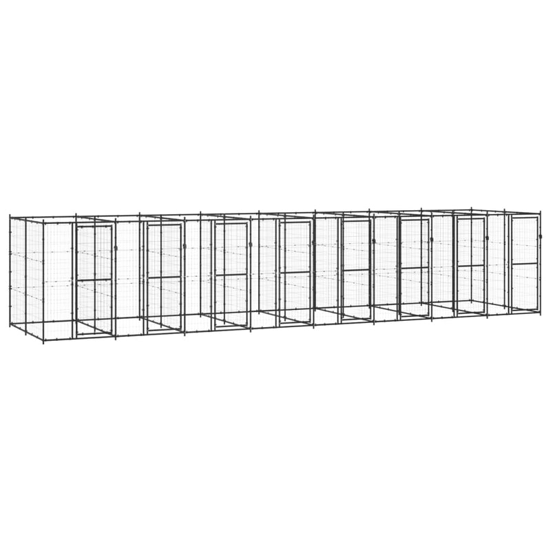 Afbeelding laden in galerijviewer, VidaXL Hondenkennel 19,36 m² staal
