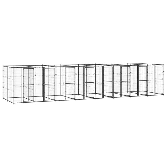 VidaXL Hondenkennel 19,36 m² staal