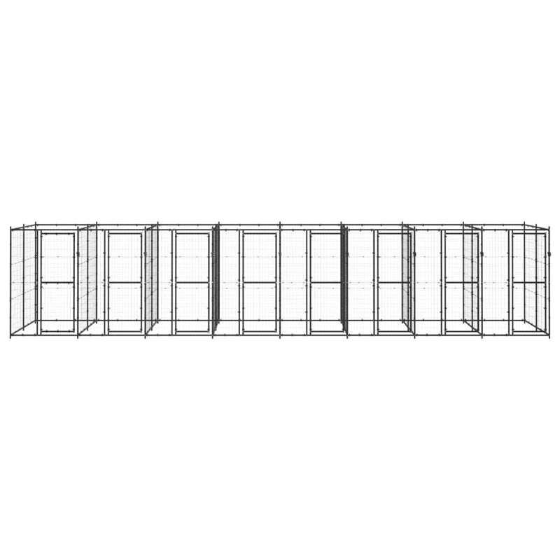 Afbeelding laden in galerijviewer, VidaXL Hondenkennel 19,36 m² staal
