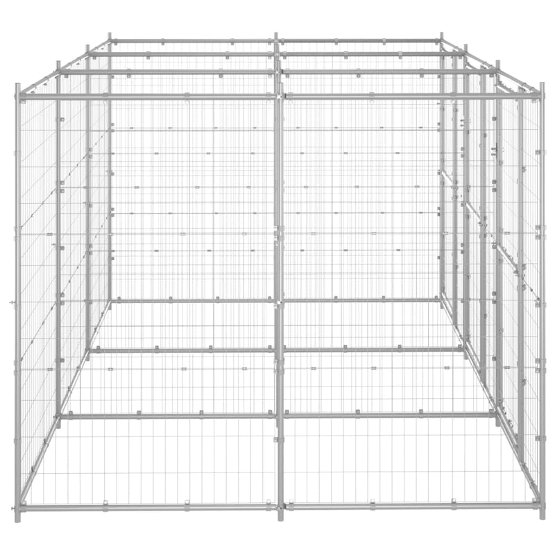 Afbeelding laden in galerijviewer, VidaXL Hondenkennel 7,26 m² gegalvaniseerd staal
