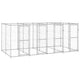 VidaXL Hondenkennel 9,68 m² gegalvaniseerd staal