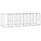 VidaXL Hondenkennel 12,1 m² gegalvaniseerd staal