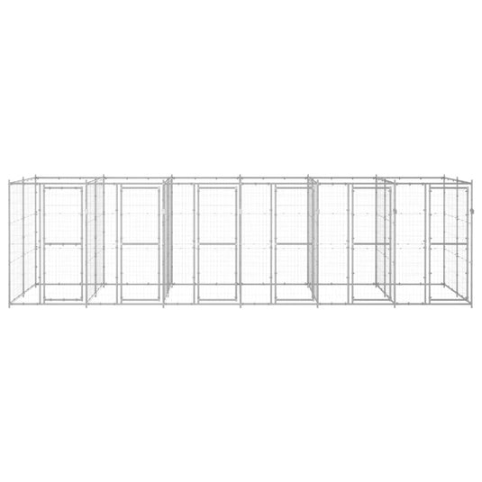 VidaXL Hondenkennel 14,52 m² gegalvaniseerd staal