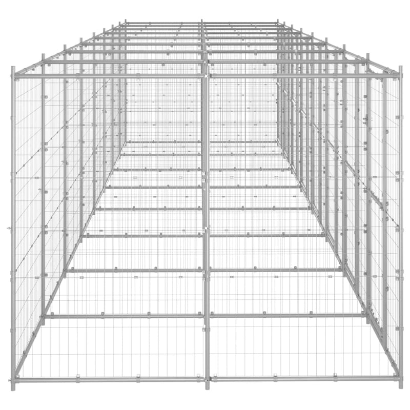 Afbeelding laden in galerijviewer, VidaXL Hondenkennel 19,36 m² gegalvaniseerd staal
