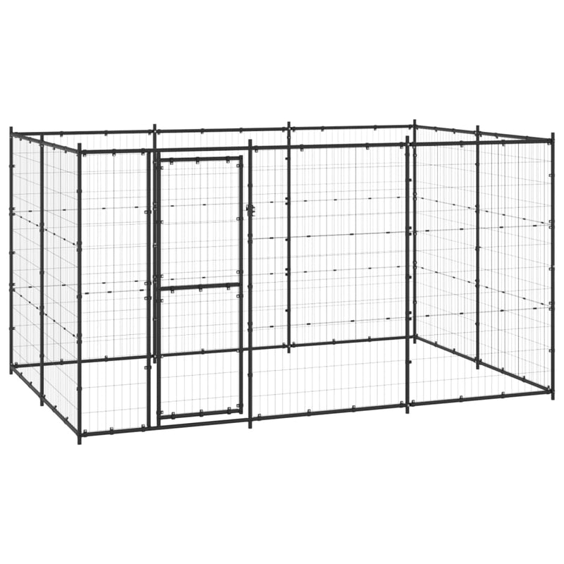 Afbeelding laden in galerijviewer, VidaXL Hondenkennel 7,26 m² staal
