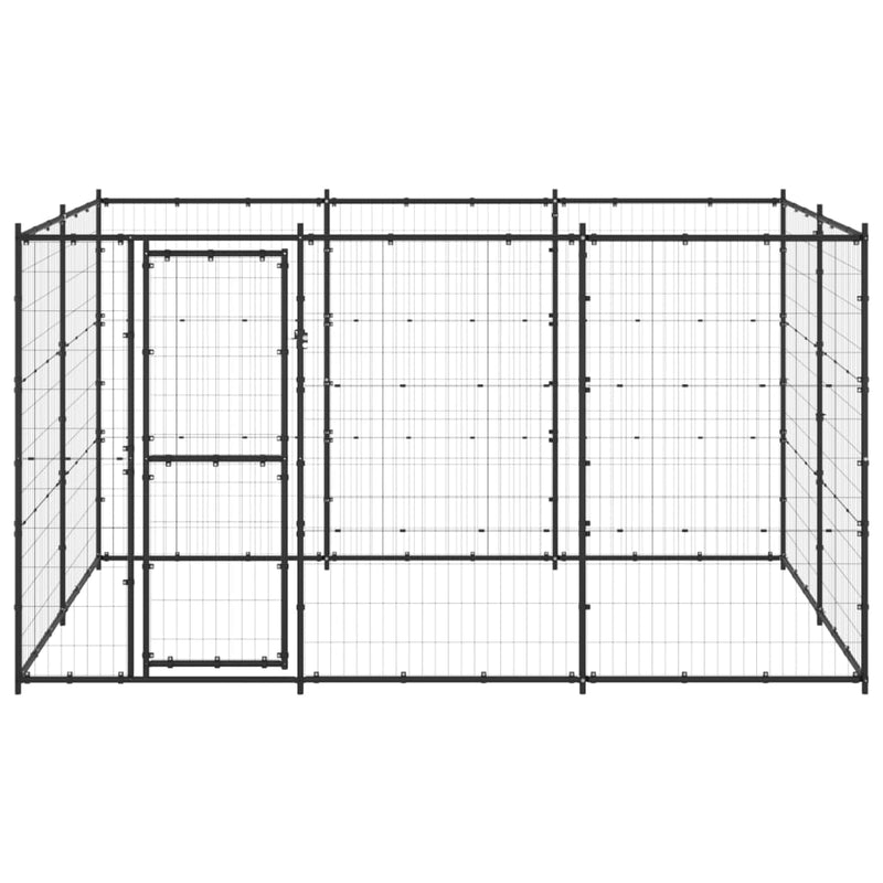 Afbeelding laden in galerijviewer, VidaXL Hondenkennel 7,26 m² staal
