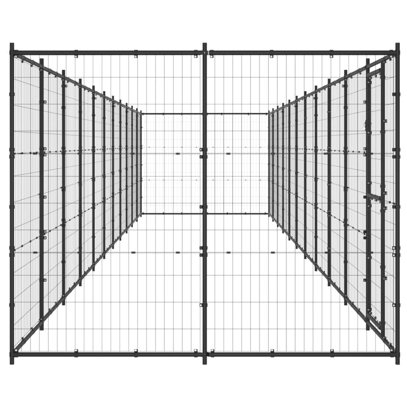 Afbeelding laden in galerijviewer, VidaXL Hondenkennel 26,62 m² staal
