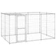 VidaXL Hondenkennel met dak 7,26 m² gegalvaniseerd staal