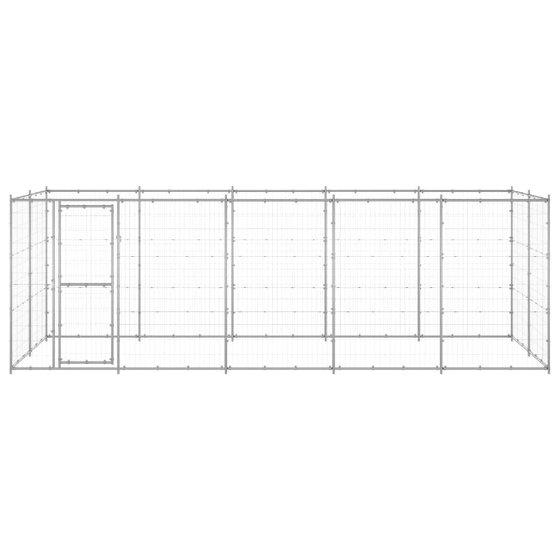 Afbeelding laden in galerijviewer, VidaXL Hondenkennel 12,1 m² gegalvaniseerd staal
