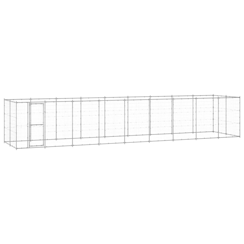 Afbeelding laden in galerijviewer, VidaXL Hondenkennel 21,78 m² gegalvaniseerd staal
