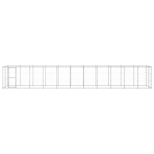 VidaXL Hondenkennel 26,62 m² gegalvaniseerd staal