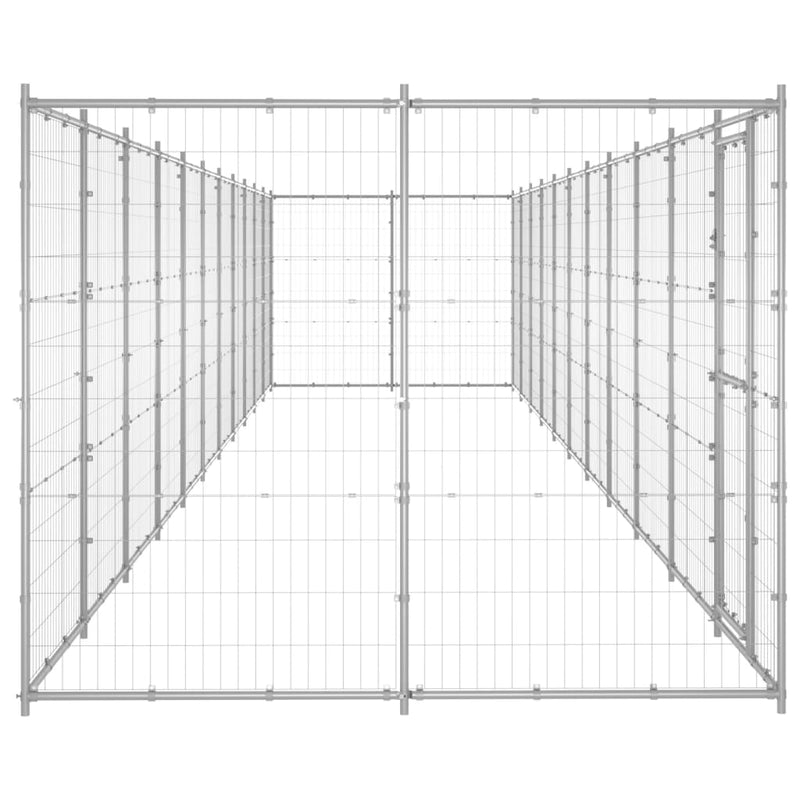 Afbeelding laden in galerijviewer, VidaXL Hondenkennel 26,62 m² gegalvaniseerd staal
