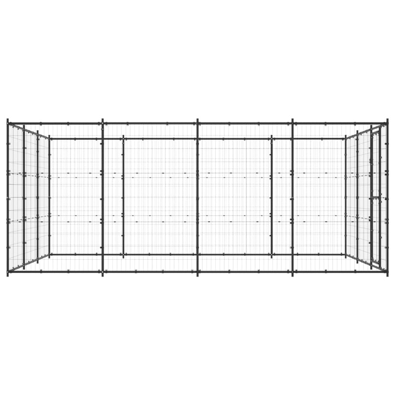 Afbeelding laden in galerijviewer, VidaXL Hondenkennel 14,52 m² staal
