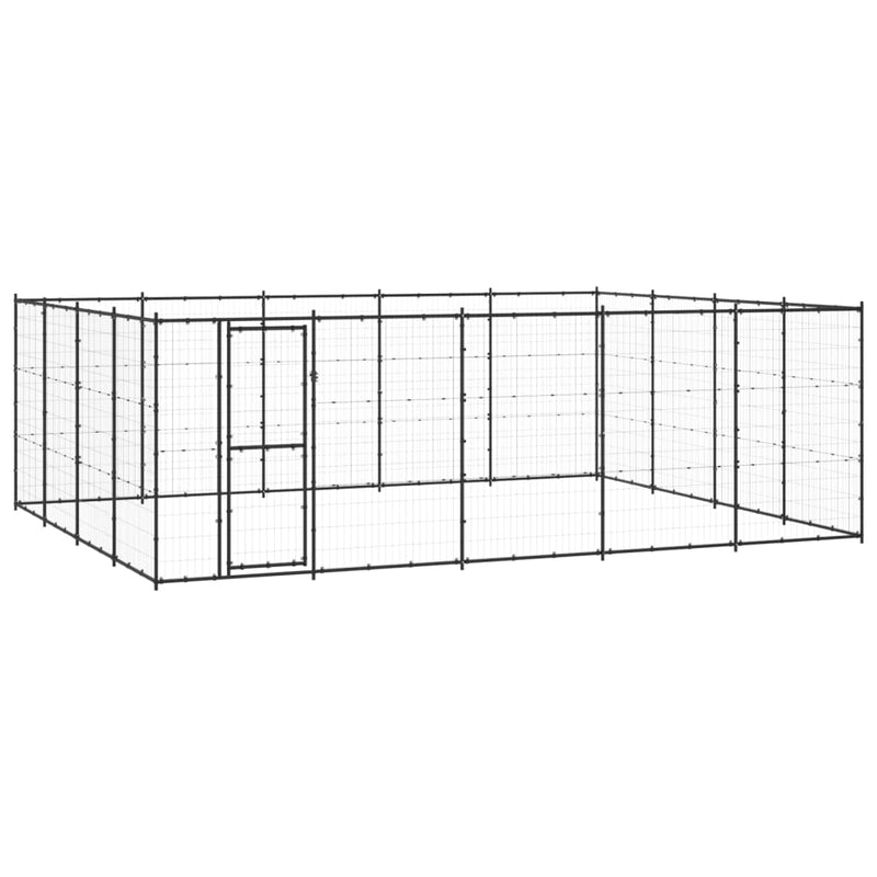 Afbeelding laden in galerijviewer, VidaXL Hondenkennel 24,2 m² staal
