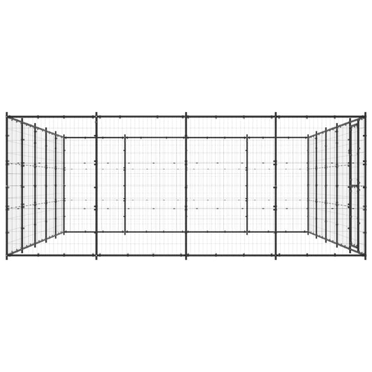 VidaXL Hondenkennel 24,2 m² staal