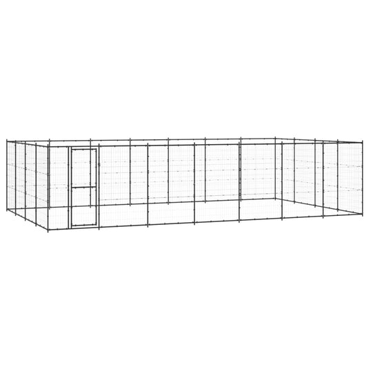 VidaXL Hondenkennel 33,88 m² staal
