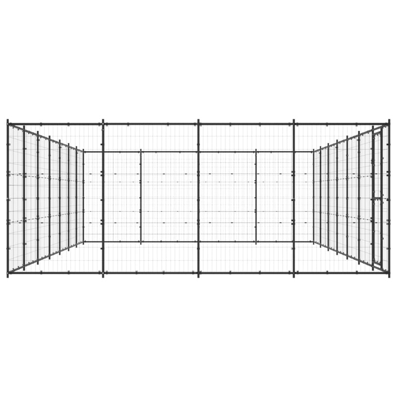Afbeelding laden in galerijviewer, VidaXL Hondenkennel 33,88 m² staal

