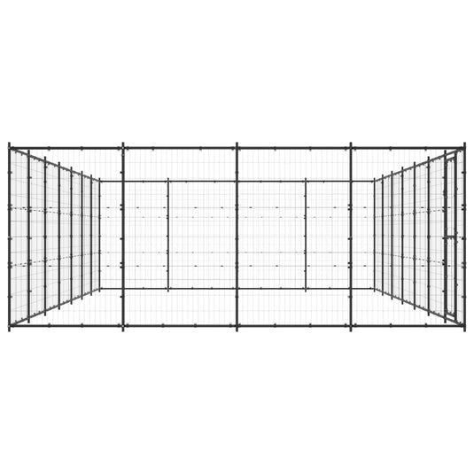 VidaXL Hondenkennel 33,88 m² staal