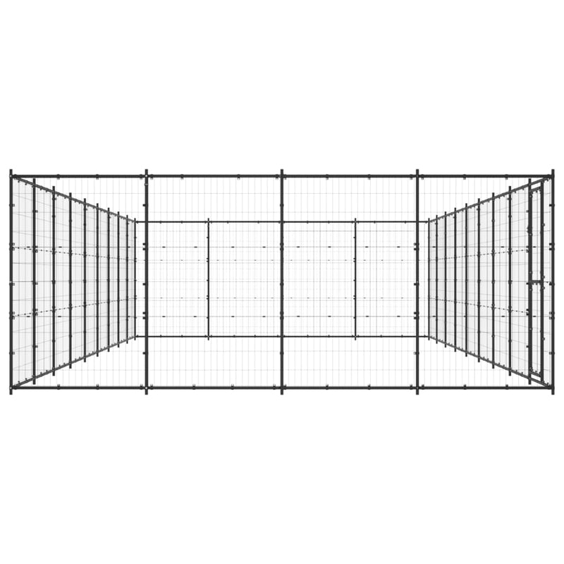 Afbeelding laden in galerijviewer, VidaXL Hondenkennel 43,56 m² staal
