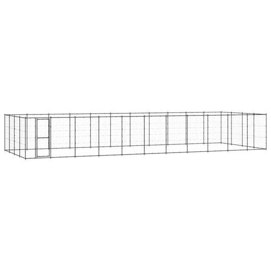 VidaXL Hondenkennel 53,24 m² staal