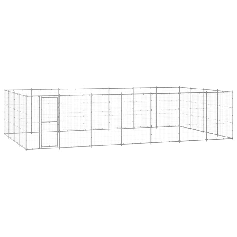 Afbeelding laden in galerijviewer, VidaXL Hondenkennel 33,88 m² gegalvaniseerd staal
