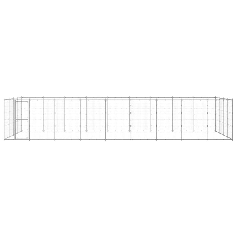 Afbeelding laden in galerijviewer, VidaXL Hondenkennel 43,56 m² gegalvaniseerd staal
