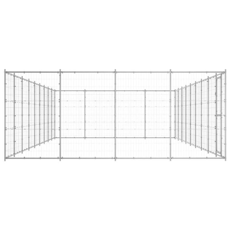 Afbeelding laden in galerijviewer, VidaXL Hondenkennel 43,56 m² gegalvaniseerd staal
