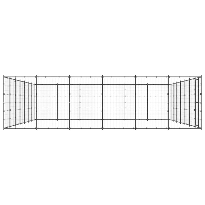 Afbeelding laden in galerijviewer, VidaXL Hondenkennel 50,82 m² staal
