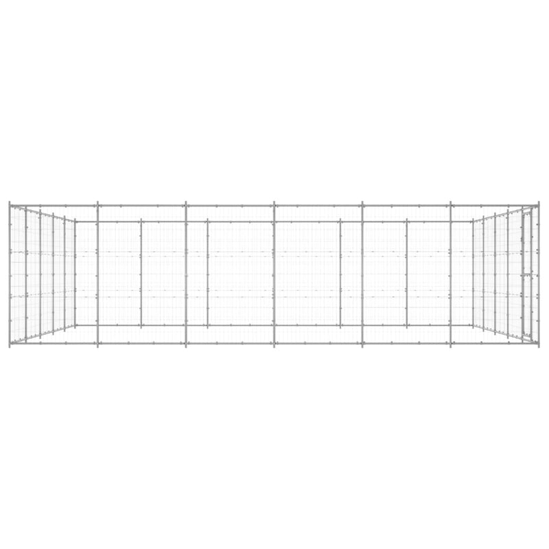 Afbeelding laden in galerijviewer, VidaXL Hondenkennel 36,3 m² gegalvaniseerd staal
