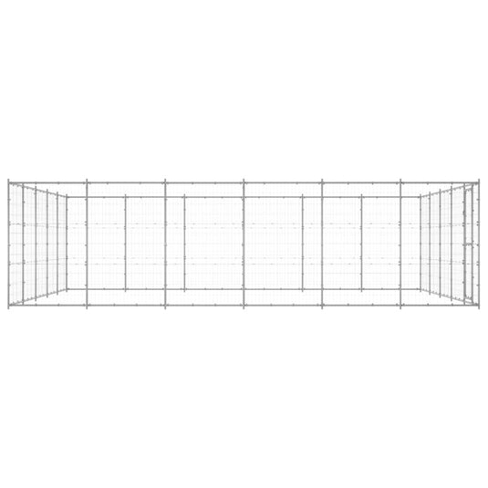 VidaXL Hondenkennel 36,3 m² gegalvaniseerd staal