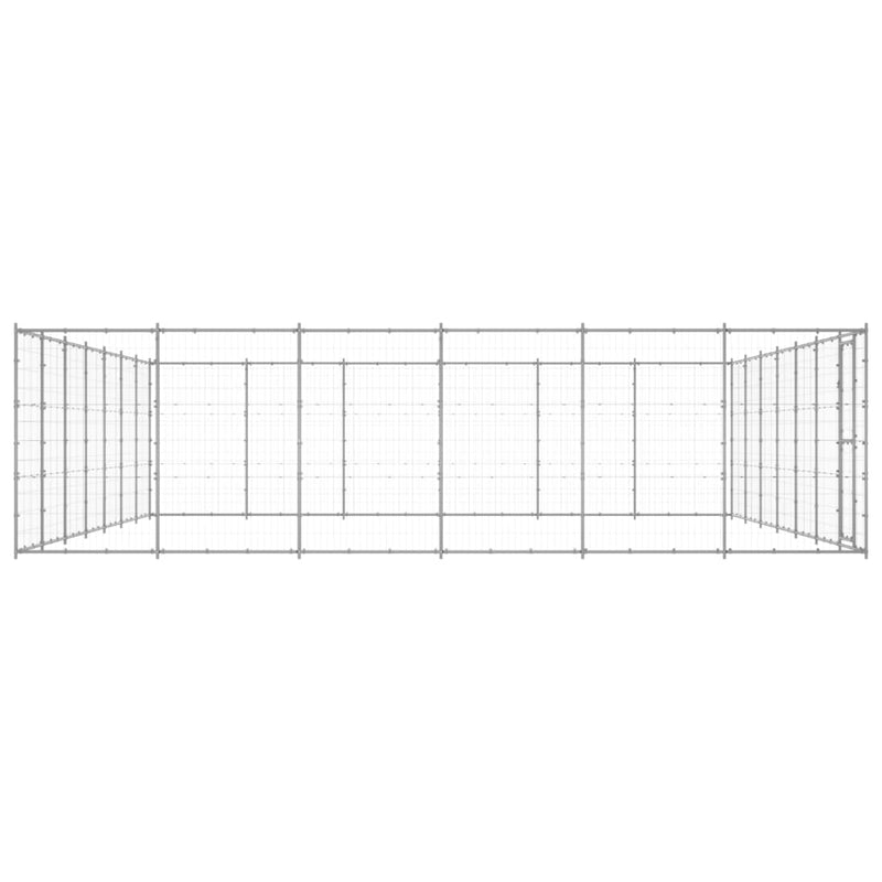 Afbeelding laden in galerijviewer, VidaXL Hondenkennel 50,82 m² gegalvaniseerd staal
