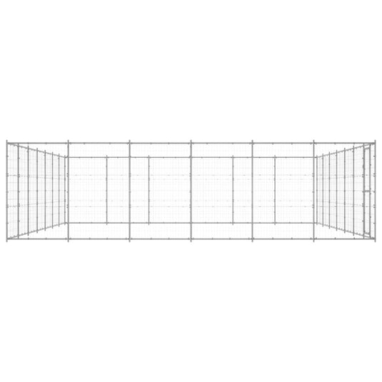 VidaXL Hondenkennel 50,82 m² gegalvaniseerd staal