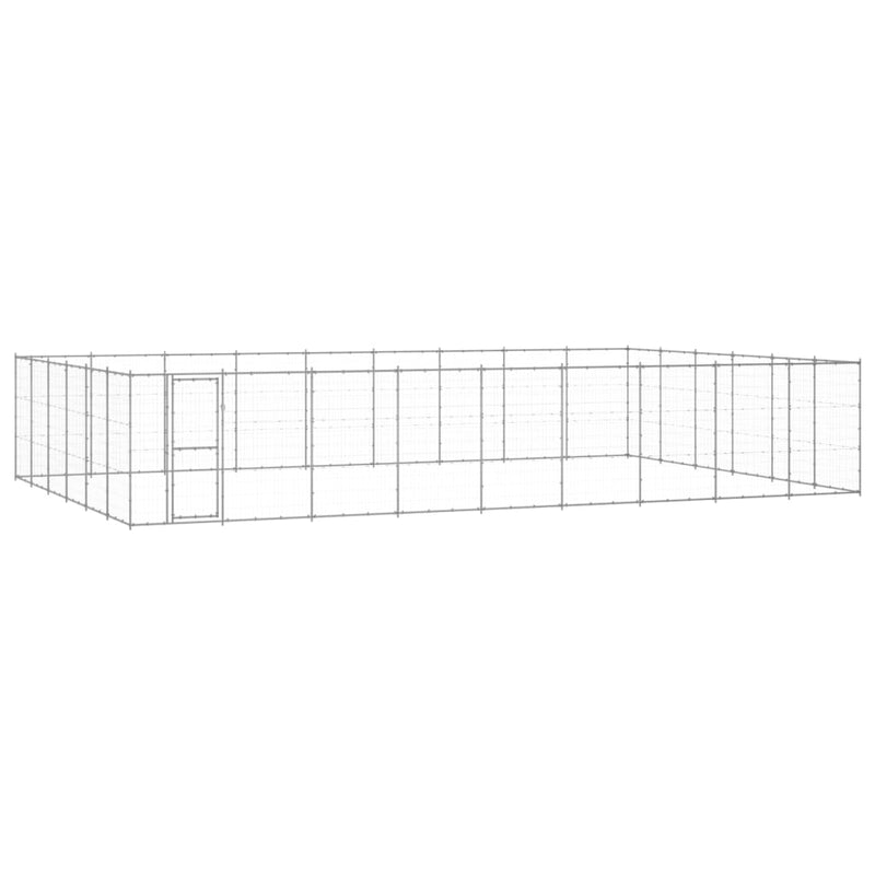 Afbeelding laden in galerijviewer, VidaXL Hondenkennel 65,34 m² gegalvaniseerd staal
