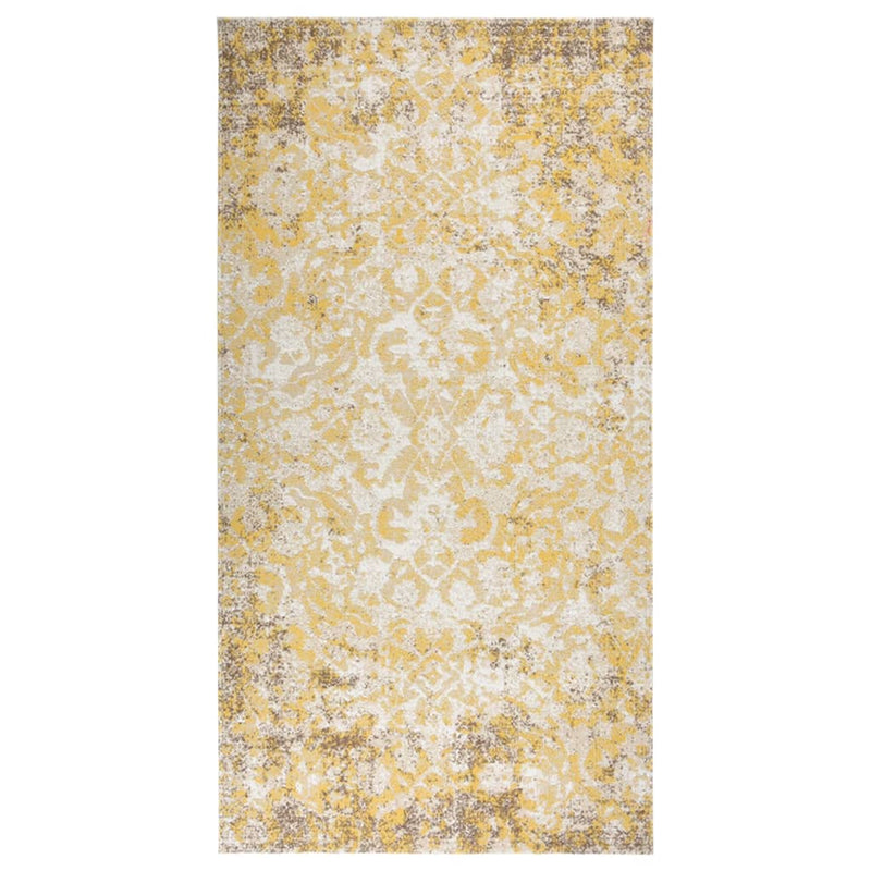 Afbeelding laden in galerijviewer, Vidaxl buitenkleed platgeweven 80x150 cm geel
