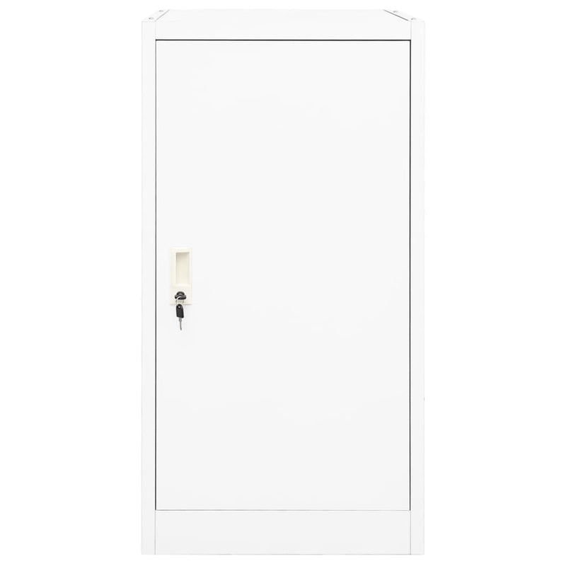 Afbeelding laden in galerijviewer, Vidaxl zadelkast 53x53x105 cm staal wit
