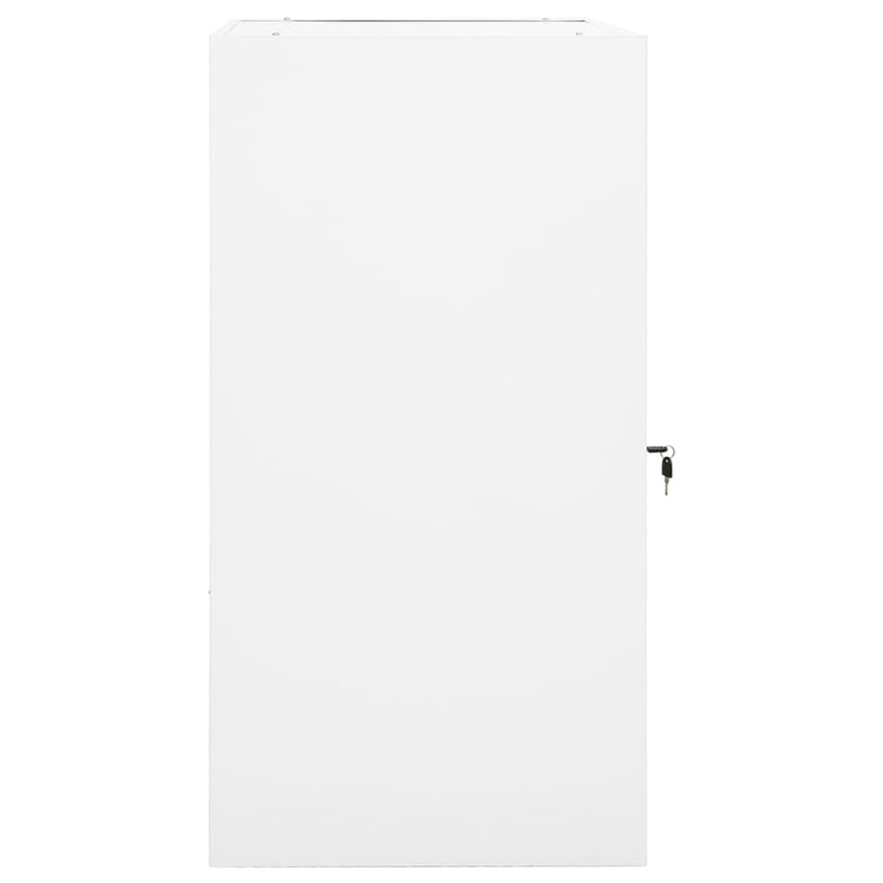 Afbeelding laden in galerijviewer, Vidaxl zadelkast 53x53x105 cm staal wit
