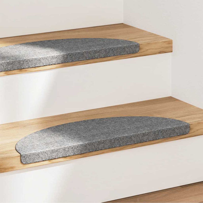 Afbeelding laden in galerijviewer, Vidaxl trapmatten zelfklevend 15 st 56x17x3 cm grijs
