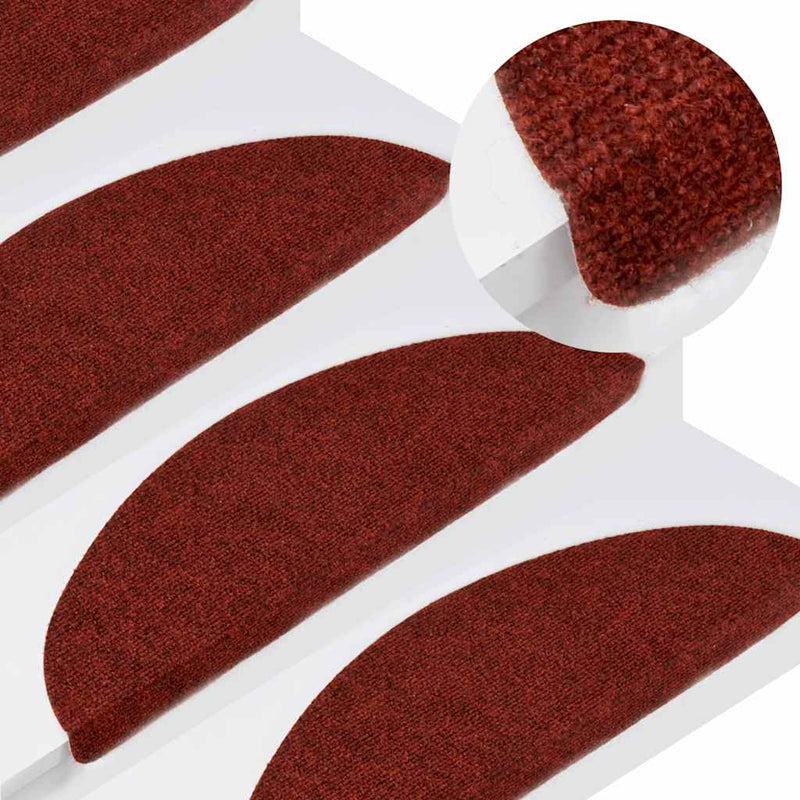 Afbeelding laden in galerijviewer, Vidaxl trapmatten zelfklevend 15 st 56x17x3 cm rood
