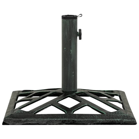 Vidaxl parasolvoet 44x44x31 cm gietijzer groen