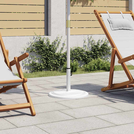 Vidaxl parasolvoet 45x45x30 cm gietijzer wit