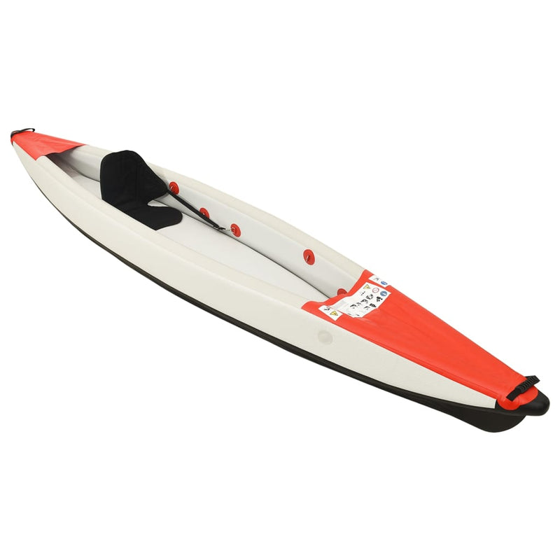 Afbeelding laden in galerijviewer, Vidaxl kajak opblaasbaar 375x72x31 cm polyester rood
