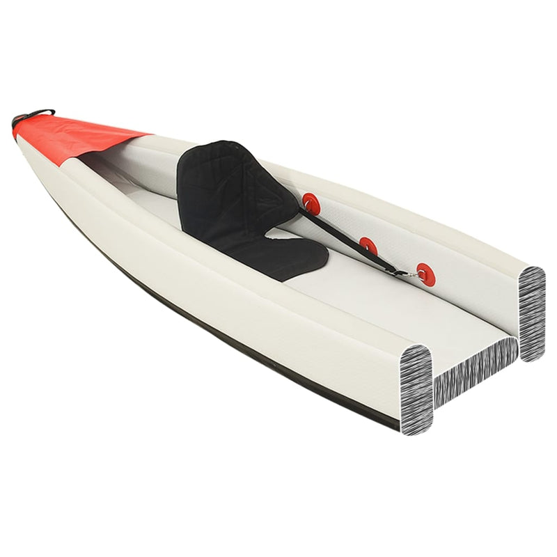 Afbeelding laden in galerijviewer, Vidaxl kajak opblaasbaar 375x72x31 cm polyester rood
