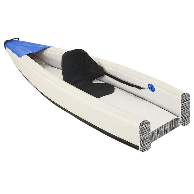 Afbeelding laden in galerijviewer, Vidaxl kajak opblaasbaar 424x81x31 cm polyester blauw
