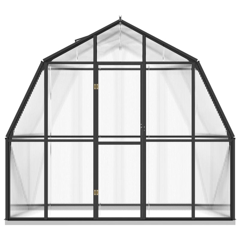 Afbeelding laden in galerijviewer, Vidaxl broeikas met basisframe 3,3 m² aluminium antracietkleurig
